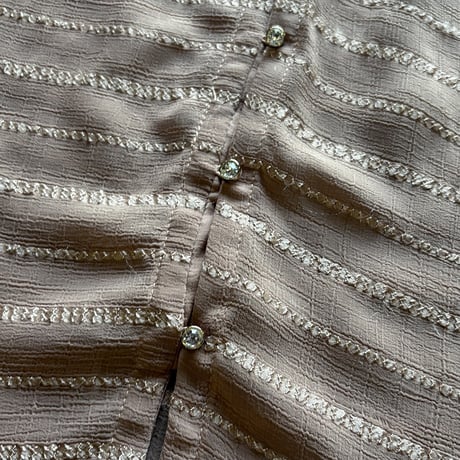 BORDER SHEER BLOUSE [S-2674]