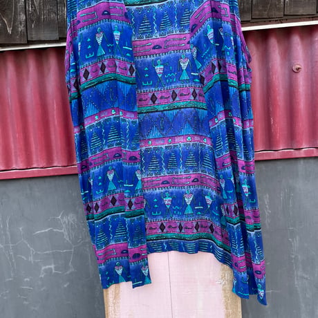 ETHNIC RAYON VEST [S-7453]