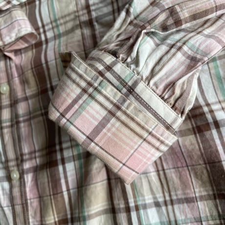 ”RALPH LAUREN” CHECK FRILL SHIRT [S-4347]
