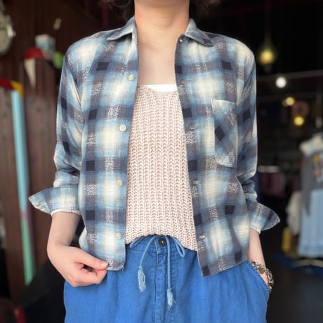 60’S PRINT NEL BOYS SHIRT [S-4163]