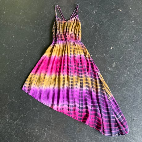 DYED ASYMMETRY CAMISOLE DRESS [S-4391]