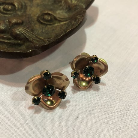 FLOWER MOTIF EARRING [S-2141]