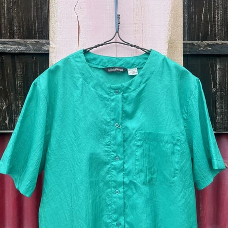 NO-COLLAR SATIN SHIRT [S-2533]