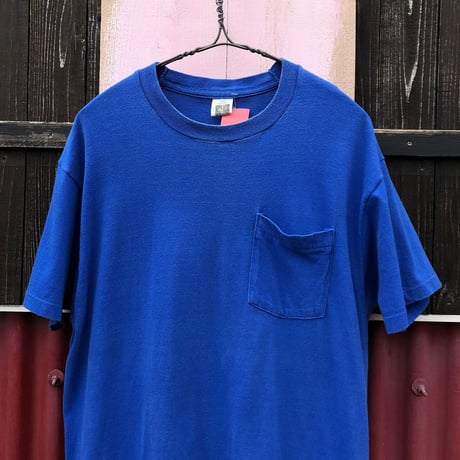 USA製 BLUE PLAIN POCKET TEE [S-1626]