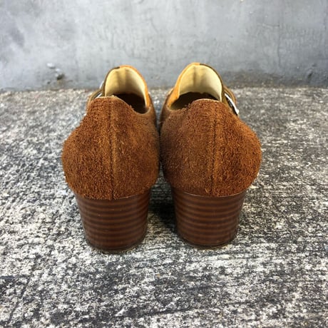 60’S BELT DESIGN SHOES 25.5cm [S-4398]