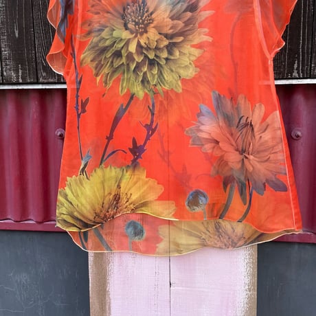 FLOWER SEE-THROUGH TOPS [S-2816]