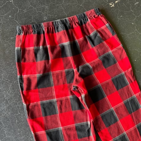 CHECK COTTON EASY PANTS [S-3973]