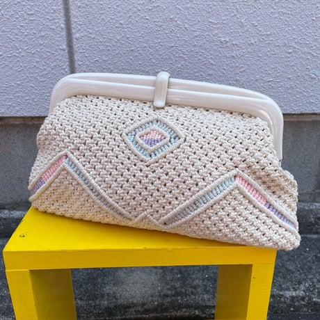 70’S COTTON CROCHET BAG [S-6249]