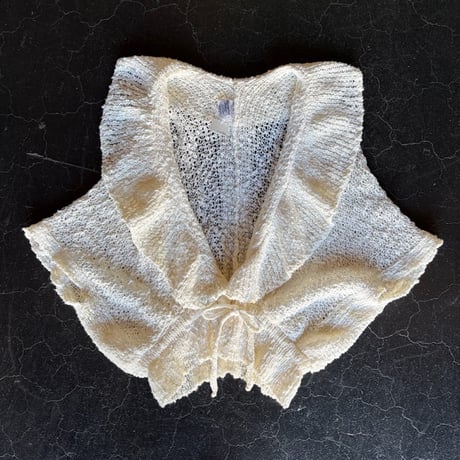 70’S COTTON CROCHET FRILL BORELO [S-4198]