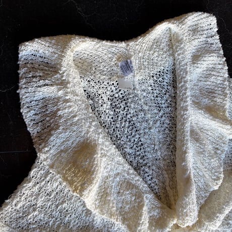 70’S COTTON CROCHET FRILL BORELO [S-4198]