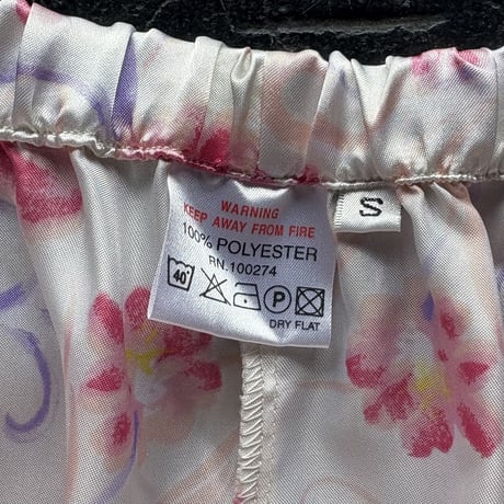FLOWER SATIN PANTS [S-2775]