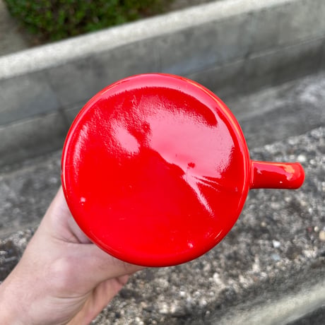VINTAGE RED ENAMEL MUG [J-005]