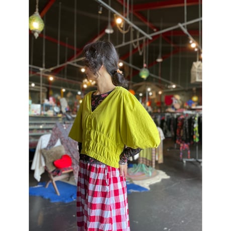 DESIGN LINEN BLOUSE [S-0105]