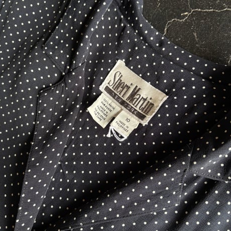 DOT RAYON SHIRT DRESS [S-4383]