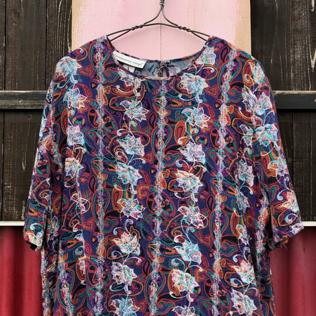 PAISLEY&FLOWER RAYON BLOUSE [S-2354]