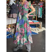 60'S FLOWER FRILL DRESS [S-4376]