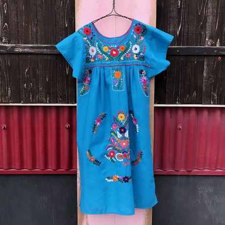 MEXICAN EMBROIDERY MINI DRESS [S-0002]