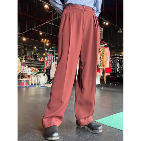 WOOL TUCK PANTS [S-0942]