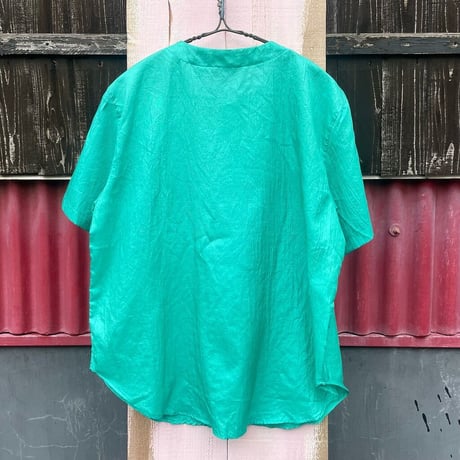 NO-COLLAR SATIN SHIRT [S-2533]