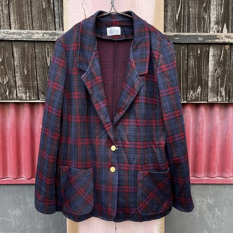 PLAID PATTERN LAPEL JACKET [S-5249]