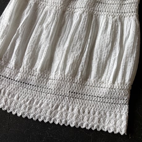 COTTON LACE BARE DRESS [S-3984]