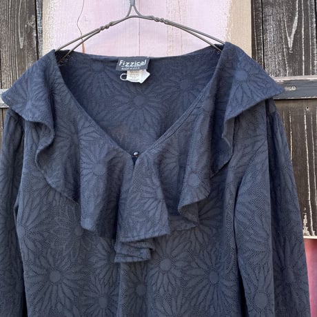 80’S FLOWER RUFFLE TOPS [S-4604]