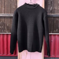 50’S "BALISE" BLACK WOOL MARINE KNIT [S-4009]