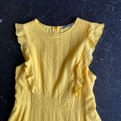 LACE FRILL COTTON DRESS [S-4174]