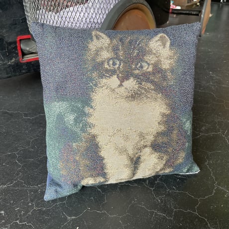 CAT GOBELIN CUSHION [S-4522]
