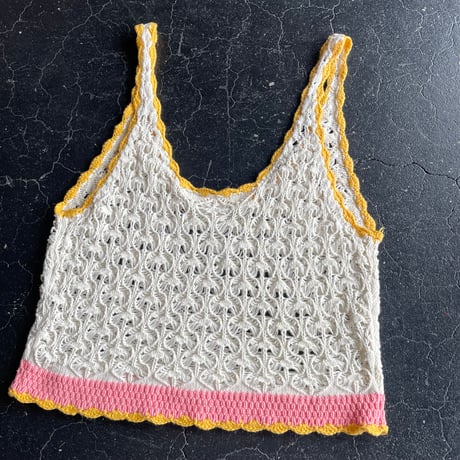 COTTON CROCHET TOPS [S-4018]