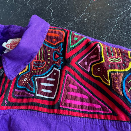 MOLA EMBROIDERY COTTON SHIRT [S-4101]