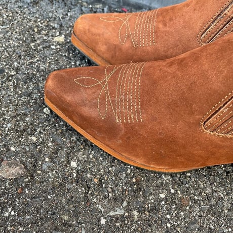 SUEDE WESTERN BOOTIE 23.5㎝ [S-4261]
