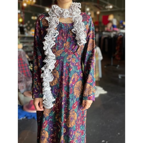 90’S FLOWER LONG DRESS [S-2518]