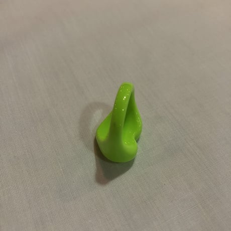 80’S LIME GREEN HEART RING [S-2152]