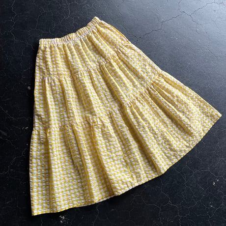 CHECK TIERED SKIRT [S-4016]