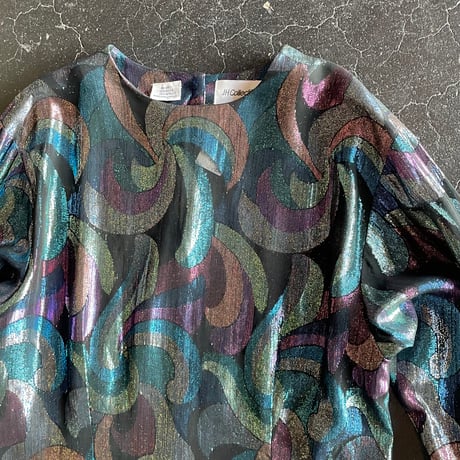 80’S GLITTER SHEER BLOUSE [S-1423]