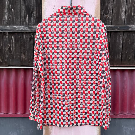 70'S PATTERN POLY SHIRT [S-6311]