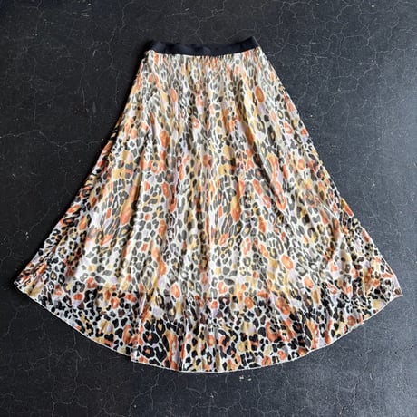 LEOPARD TULLE LONG SKIRT [S-2753]