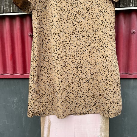 ANIMAL FRILL DESIGN BLOUSE [S-6520]