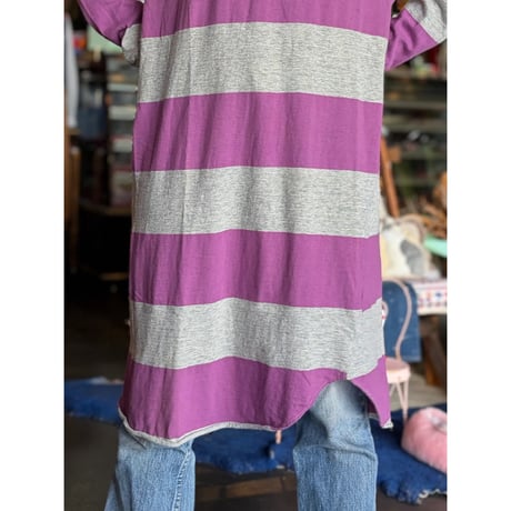 80’S BORDER COTTON DRESS [S-3962]