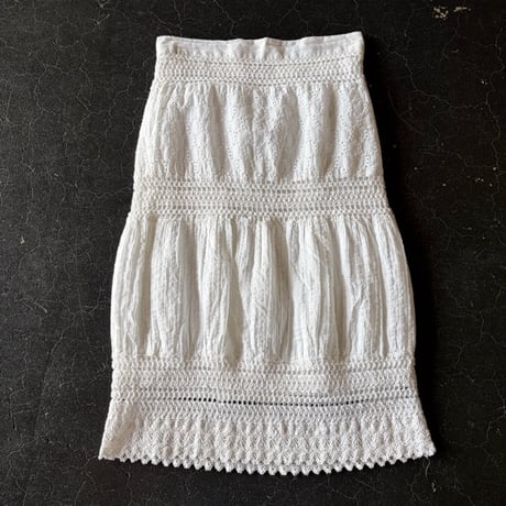 COTTON LACE BARE DRESS [S-3984]