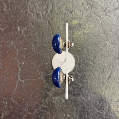 NAVY MINI CIRCLE EARRING[S-2146]
