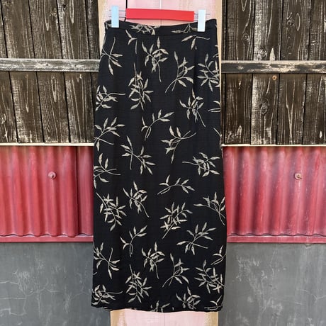 LEAF PRINT LONG SKIRT [S-2033]