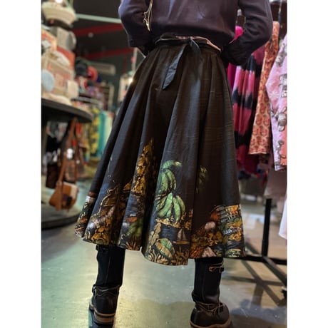 50’S HAND PAINT CIRCULAR SKIRT [S-0332]