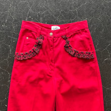 80'S LACE POCKET DENIM PANTS [S-1797]