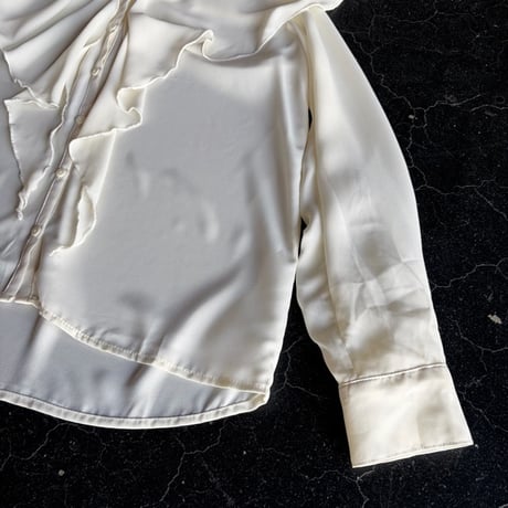 FRILL COLLAR SHEER SHIRT [S-3374]
