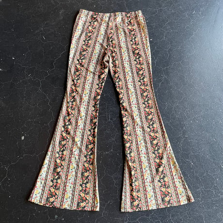 FLOWER STRIPE FLARE PANTS [S-5310]