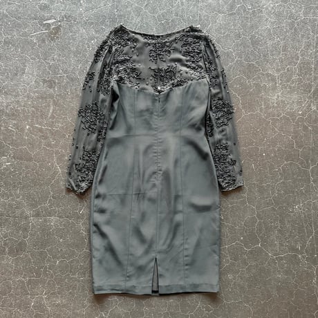 BEADS EMBREIDERY DRESS [S-2366]