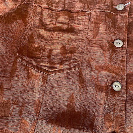 ETHNIC SILK×LINEN SHIRT [S-2228]