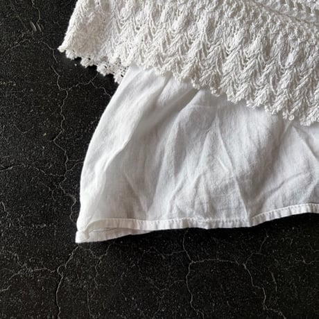 COTTON LACE BARE DRESS [S-3984]
